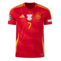 Maglia Calcio Spagna Alvaro Morata #7 Prima Divisa Europei 2024 Manica Corta